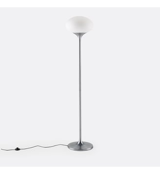 Lampadaire métal fer chrome et opaline La Redoute Interieurs