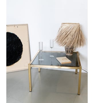 Table basse en métal Donna N°129- Produit chiné - Debongout - Doré