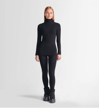 Sous pull alisier col montant coupe ajustée - Fusalp - Noir