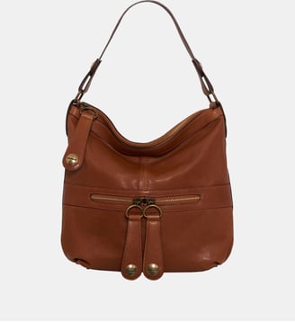 Sac en cuir lavé - MIDDAY - Gerard Darel - Camel