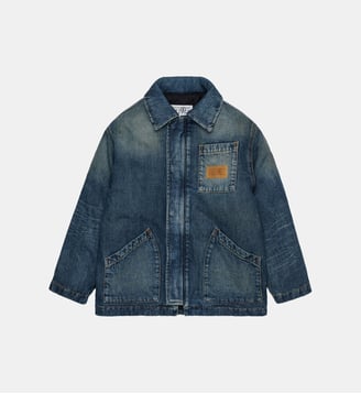 Veste en denim avec logo - MM6 Maison Margiela - Denim bleu