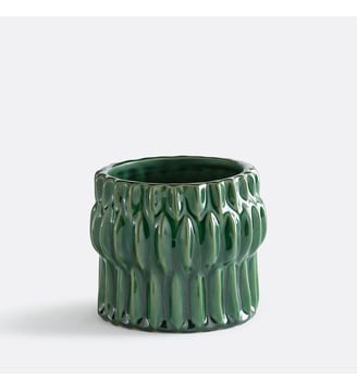 Cache-pot en céramique reliéfée, diamètre 13,5 cm La Redoute Interieurs