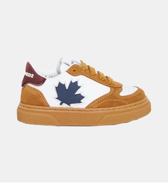 Baskets basses à lacets avec Maple Leaf - Dsquared2 - Blanc