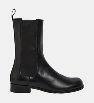 bottines Leandra en cuir noir Agnès b.