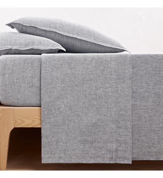 Drap plat uni en lin lavé La Redoute Interieurs
