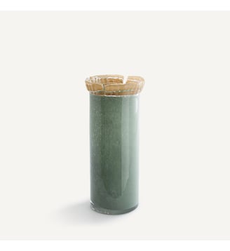 Vase en verre coupé au ciseau H33 cm AM.PM