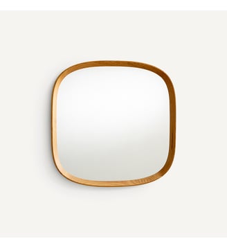 Miroir organique chêne massif, H60cm AM.PM
