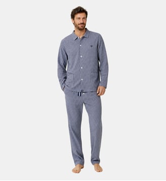 Pyjama boutonné en flanelle de coton - Elie Arthur