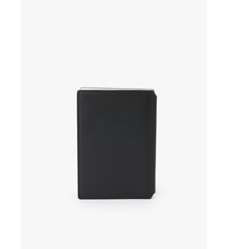 portefeuille long en cuir noir et blanc - Agnès b. - Noir