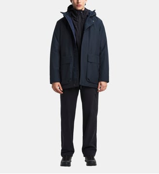 Parka longue à capuche GORE-TEX - Aigle - Bleu foncé