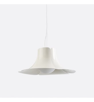 Suspension pétales métal fer et opaline Ø48 cm - La Redoute Interieurs - Crème
