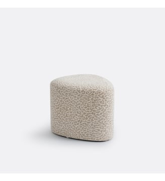 Pouf triangle en bouclette, motif léopard - La Redoute Interieurs - Imprimé animalier
