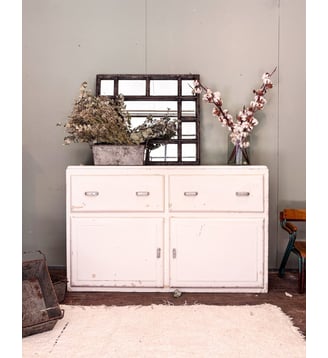Buffet en bois Oscar N°121- Produit chiné - Debongout - Blanc