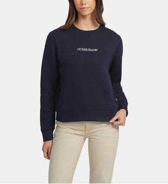 Sweat droit signature - Guess Jeans - Bleu