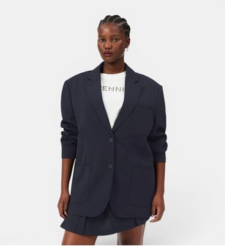 Blazer Piqué fluide - Lacoste - Bleu marine