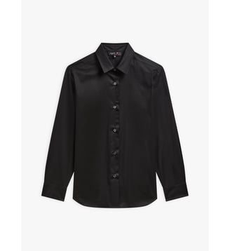 chemise blanche en sergé de coton - Agnès b. - Noir