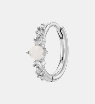 Créole Elena Pierre de Lune - Nebuleuse Bijoux - Argent