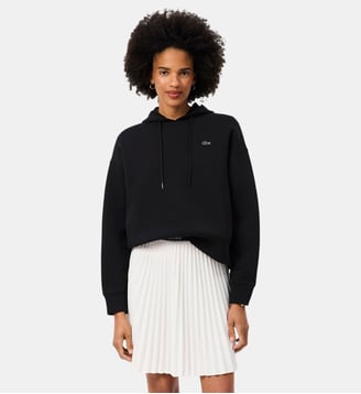 Sweatshirt oversize à capuche ajustable - Lacoste - Noir