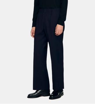Pantalon en laine  - Sandro - Marine