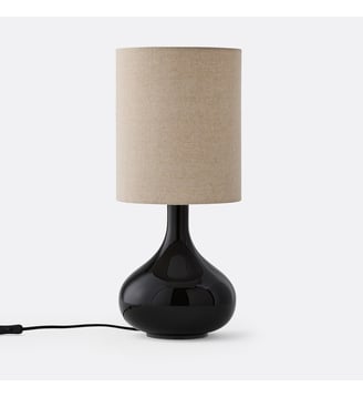 Lampe à poser verre et lin - La Redoute Interieurs - Noir