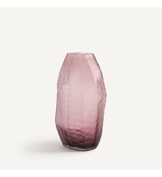 Vase en verre dépoli lie de vin - AM.PM - Lie de vin