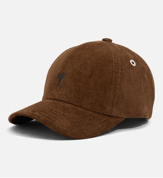 Casquette unisexe en velours de coton Ami de Coeur - AMI Paris - Marron