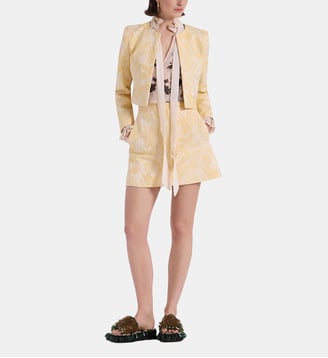 Blazer Bijoux Iris Jacquard Yellow - La DoubleJ - Jaune