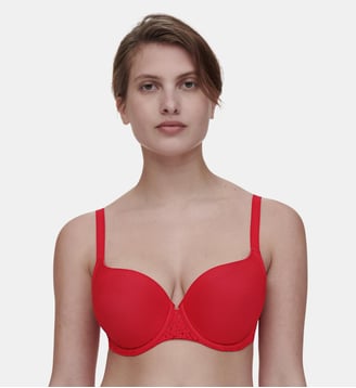 Soutien-gorge coques emboîtant maille douce - Chantelle - Coquelicot