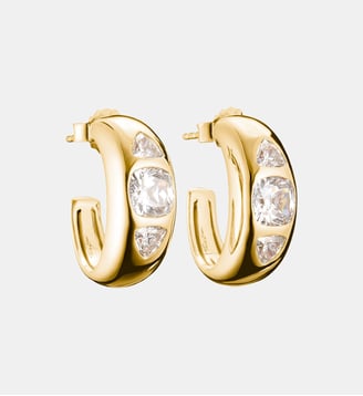 Créoles zirconiums blancs Bold Elegance - Thomas Sabo - Jaune doré et blanc