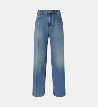 Jeans baggy avec pli avant - Pinko - Lavage vintage moyen