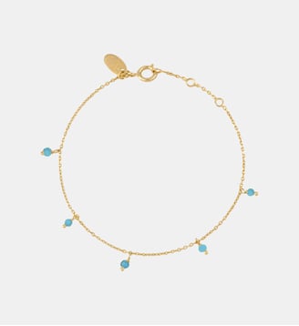 Bracelet doré agate verte - milady Caroline Najman