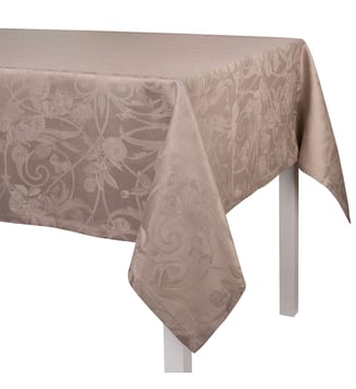 Nappe Tivoli 100% lin - Le Jacquard Francais - Marron gris