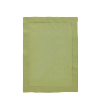 Set de table uni en lin, FLORENCE - Alexandre Turpault - Vert platane