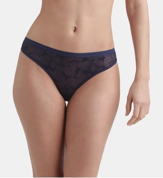 String dentelle florale Bloom - Dim - Bleu nuit