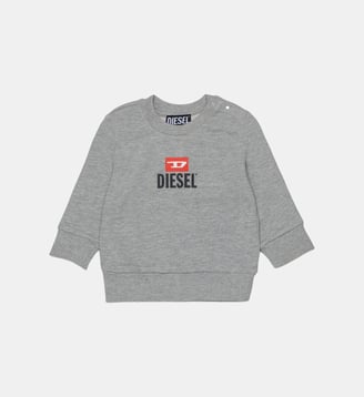 Sweat-shirt à col rond avec logo - Diesel Kids - Gris