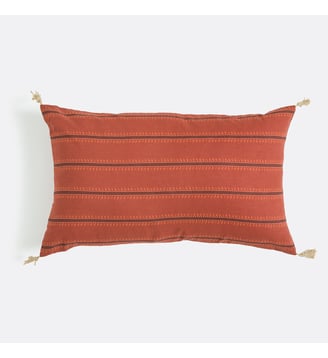 Housse de coussin 30x50 cm, coton - La Redoute Interieurs - Terracotta