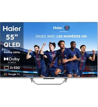 TV QLED H55Q80FUX (2026) 55" (140 cm) - Haier - Noir