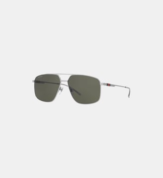 Lunettes de soleil Pilote GG1676S - Gucci - Argent