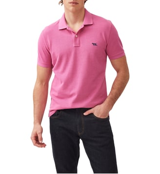 Polo slim en coton manches courtes Gunn - Rodd & Gunn - Flamingo