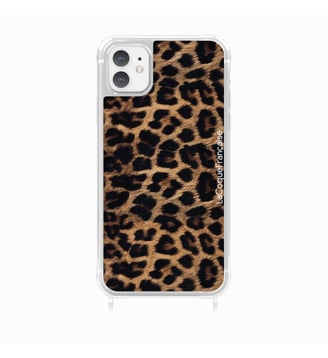 Coque de téléphone léopard avec anneaux pour iPhone 11 - La Coque Française - Marron