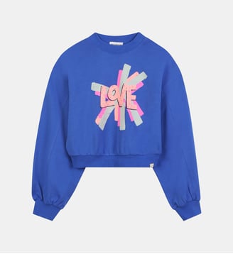 Sweat en polaire - Billieblush - Bleu fanion
