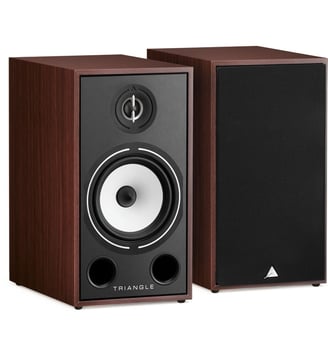 Enceinte bibliothèque Borea BR03 noyer x2 - Triangle - Standard