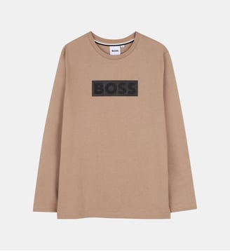 Tee-shirt manches longues - BOSS Kidswear - Beige