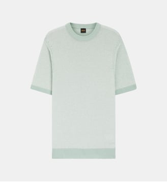 Pull à manches courtes  - BOSS - Turquoise et aqua