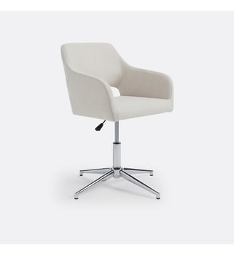 Fauteuil de bureau bouclette - La Redoute Interieurs - Écru