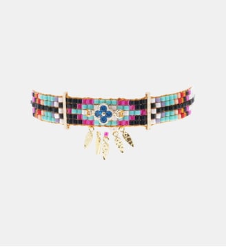 Bracelet tissé de perles réglable CORTEZ - Hipanema - Noir