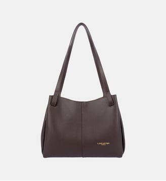 Sac cabas épaule Sierra Haus en cuir - Lancaster - Marron foncé