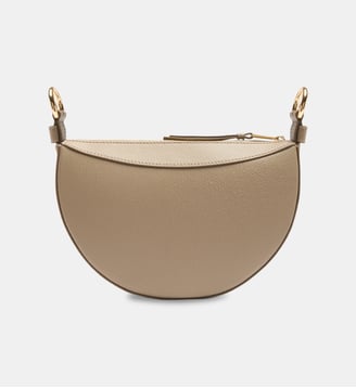  Sac Faubourg demi lune en cuir signature - Lancel - Taupe beige