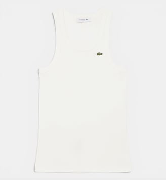 Débardeur slim fit coton côtelé Lacoste