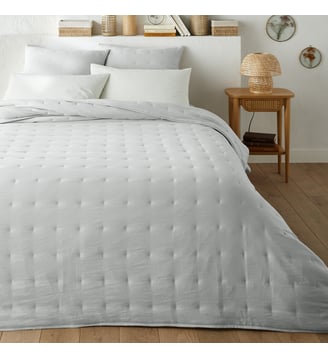 Couvre lit boutis matelassé microfibre lavée La Redoute Interieurs